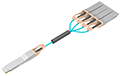 兼容思科(Cisco)400G QSFP-DD轉(zhuǎn)4x100G QSFP56 3m 有源銅芯高速分支線纜